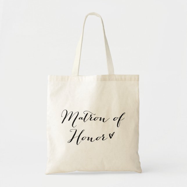 Matron d'honneur | Sac fourre-tout de calligraphie (Devant)