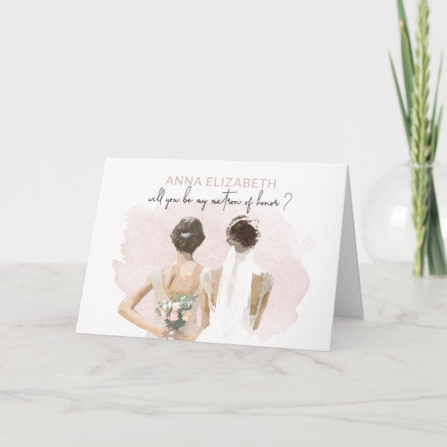 Matron of Honor - Anna Elizabeth Note Card Karte (Vorderseite)