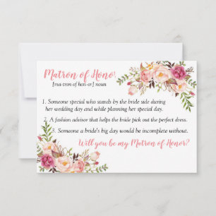 Matron of Honor Definition Karte