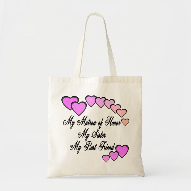 Matron of Honor Hearts Tragetasche (Vorne)