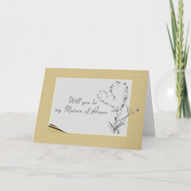 Matron of Honor Request Einladung (Vorderseite)