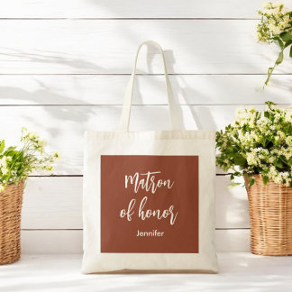 Matron of Honor Terracotta Brown Tote Bag Tragetasche