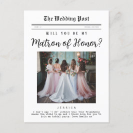 Matron of Honor Vorschlag, Custom Newspaper Postkarte