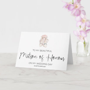 Matron of Honor Wedding Danke von Bride Card Karte
