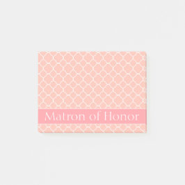 Matron von Ehrenrosa und Weiß Post-it Klebezettel