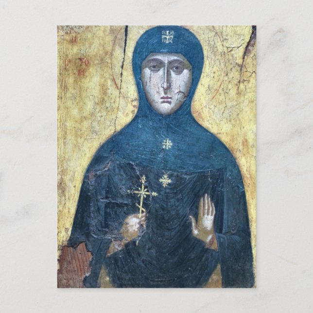 Matrona von Moskau - Orthodoxe Christliches Symbol Postkarte (Vorderseite)