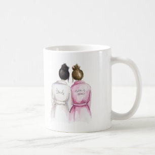 Matrone der Ehre? Tassen-schwarze Braut-brünettes Kaffeetasse