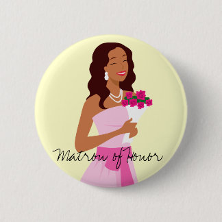 Matrone des Ehrenrosa-Hochzeits-Kleiderknopfes Button