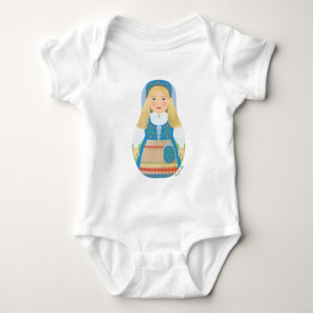 Matryoshka Baby Bodysuit Strampler (Vorderseite)