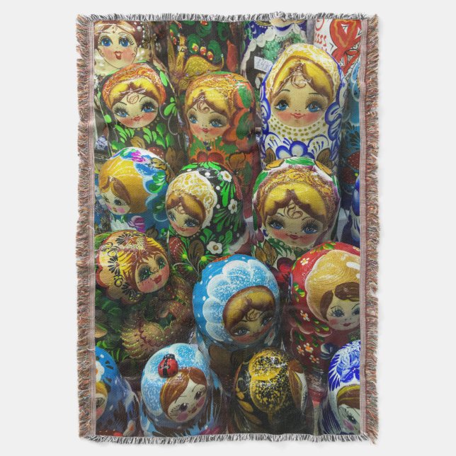 Matryoshka Dolls Souvenir Kiosk Travel Foto Decke (Vorderseite Vertikal)