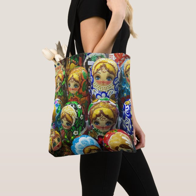 Matryoshka Dolls Souvenir Kiosk Travel Foto Tasche (Von Nahem)