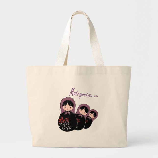Matryoshka Klassiker-Tasche Jumbo Stoffbeutel (Vorne)