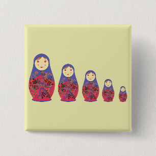 Matryoshka Puppe ~ russische Button