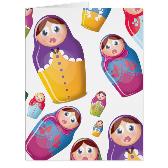 Matryoshka-Puppe - Russisches Muster für "Nested D (Vorderseite)
