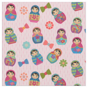 Matryoshka russische Dollars auf rosa Hintergrund Stoff