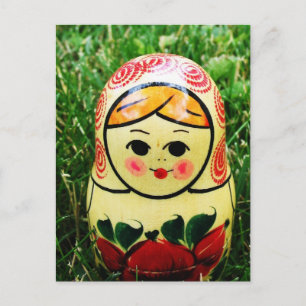 Matryoshka Ukrainische Volkskunst Postkarte