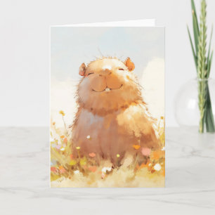 Matschiger Entspannter Capybara Karte