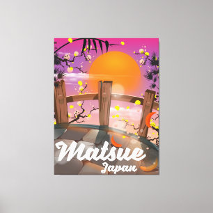 Matsue japanische Blüte Poster. Leinwanddruck