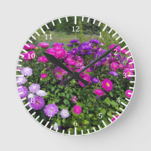 Matsumoto-Blumenuhr Runde Wanduhr