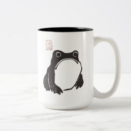 Matsumoto Hoji Funny Sad Grumpy Frog Tasse