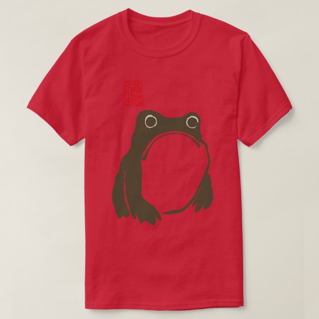 Matsumoto Hoji Holzblock-Druckkröte Hoodie T-Shirt (Design vorne)