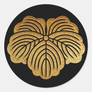 Matsunaga Tsuta Kamon Runder Aufkleber