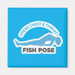 Matsyasana Fish Pose • Opens Chest & Throat Yoga Magnet