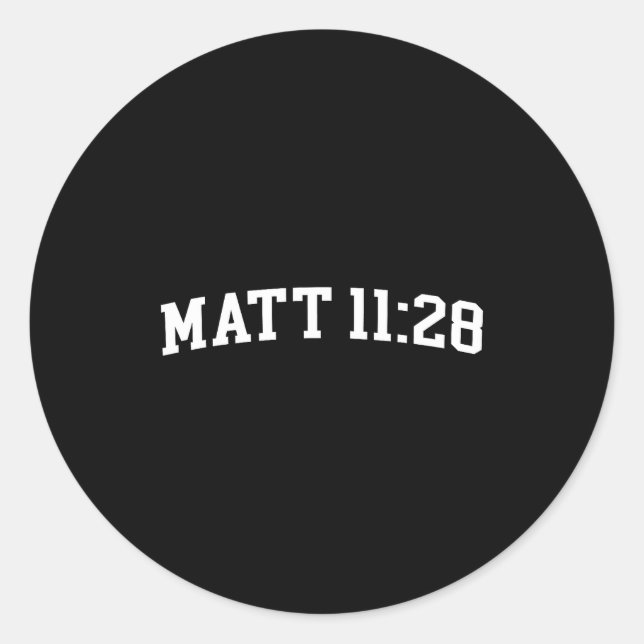 Matt 11_28  runder aufkleber (Vorderseite)