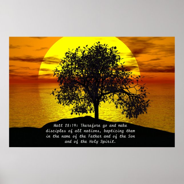 Matt 28:19 Therefore go and make disciples Poster (Vorne)
