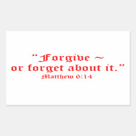 Matt 6:14 rechteckiger aufkleber