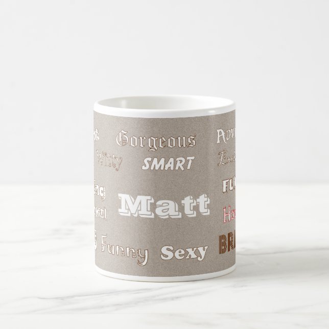Matt Beige Husband Tasse (Mittel)