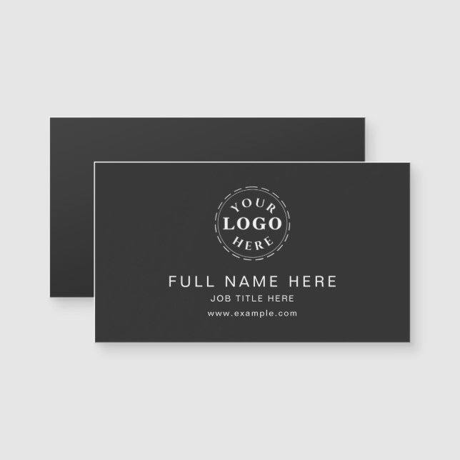 Matt Black Clean Design Magnetic Business Card Magnetkarte (Vorne/Hinten)