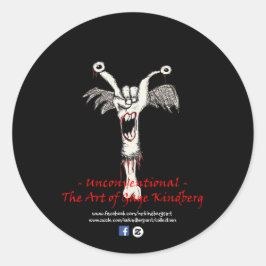 Matt Black "Unkonventionelle" Logo-Aufkleber #2 Runder Aufkleber