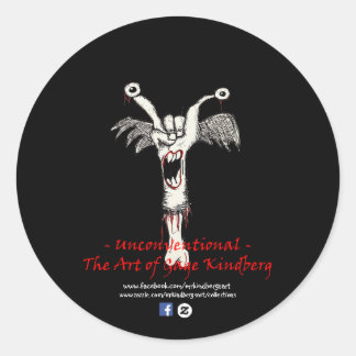 Matt Black "Unkonventionelle" Logo-Aufkleber #2 Runder Aufkleber