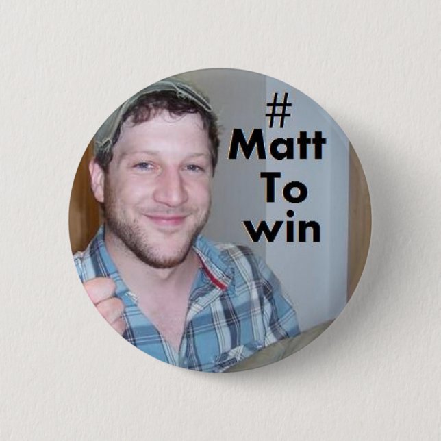 Matt Cardle, zum von x-Faktor 2010 zu gewinnen Button (Vorderseite)