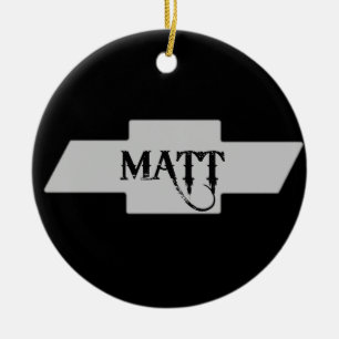Matt Chevy-Ornament Keramikornament
