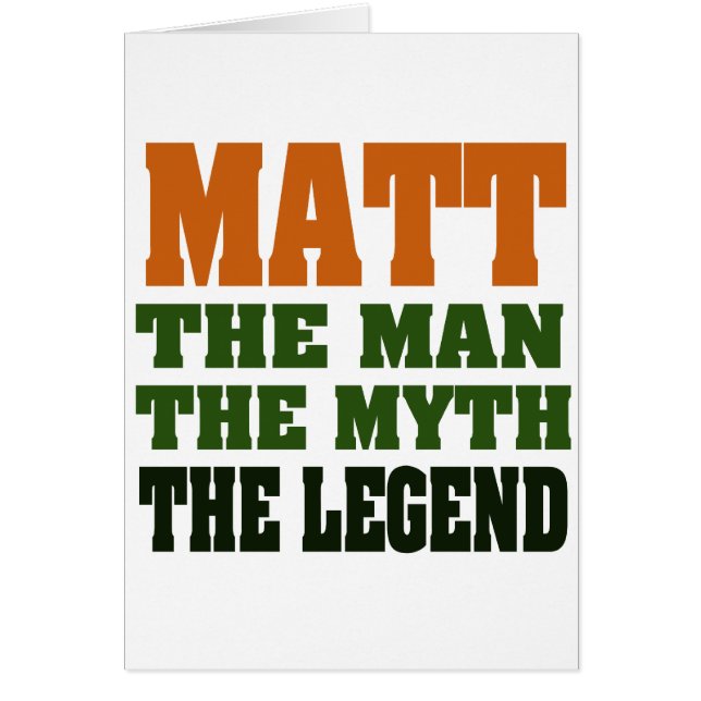 MATT - der Mann, der Mythos, die Legende (Vorne)