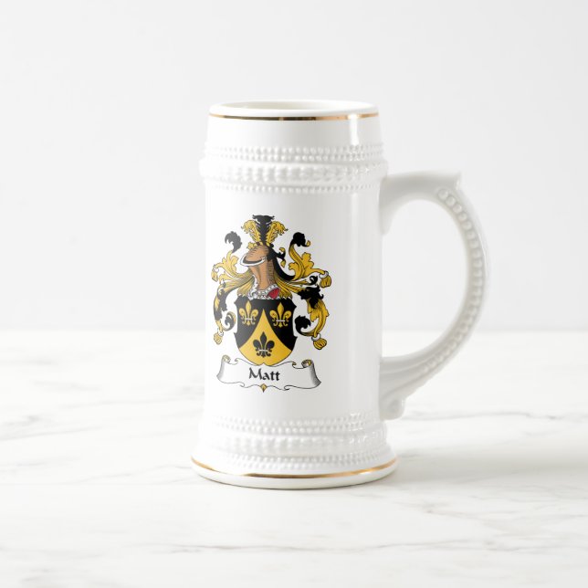 Matt-Familienwappen Bierglas (Rechts)