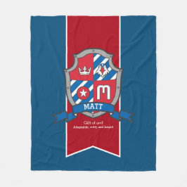 Matt Letter M Name bedeutet blaue Decke