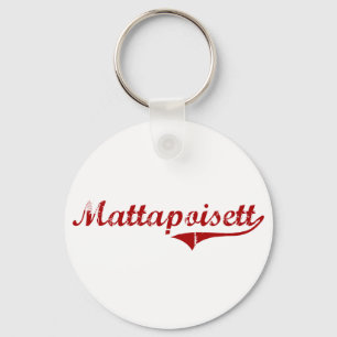 Mattapoisett Massachusetts Classic Design Schlüsselanhänger