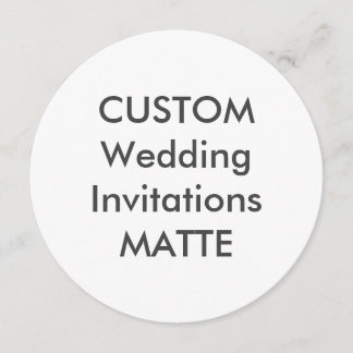 MATTE 120lb 5,25" Invitations de mariage rondes