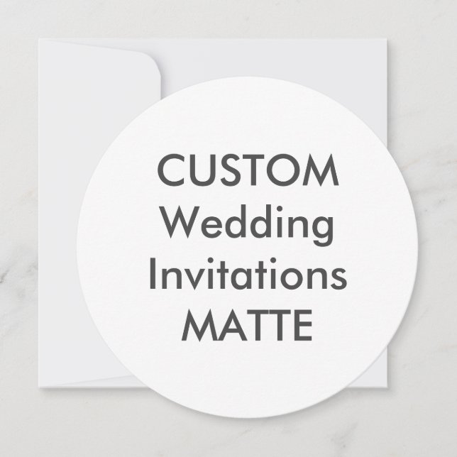 MATTE 5,25" Invitations de mariage ronde (Devant)