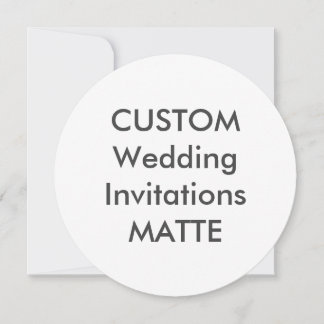 MATTE 5,25" Invitations de mariage ronde