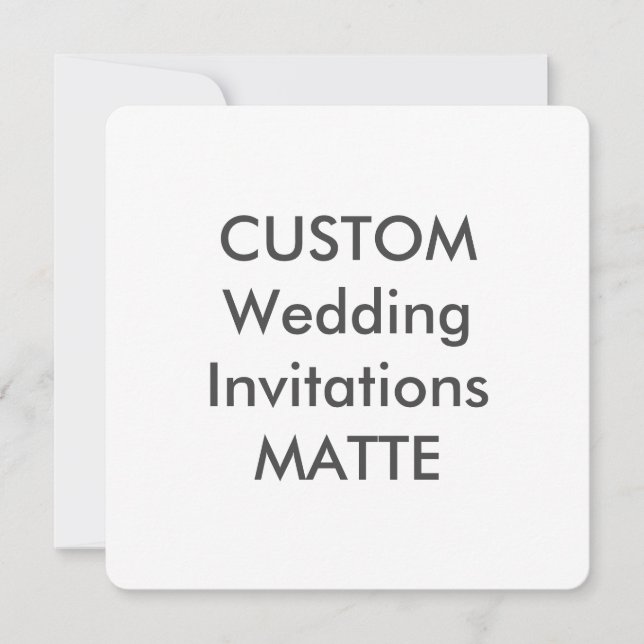MATTE 5.25" Square Wedding Einladungen (Vorderseite)