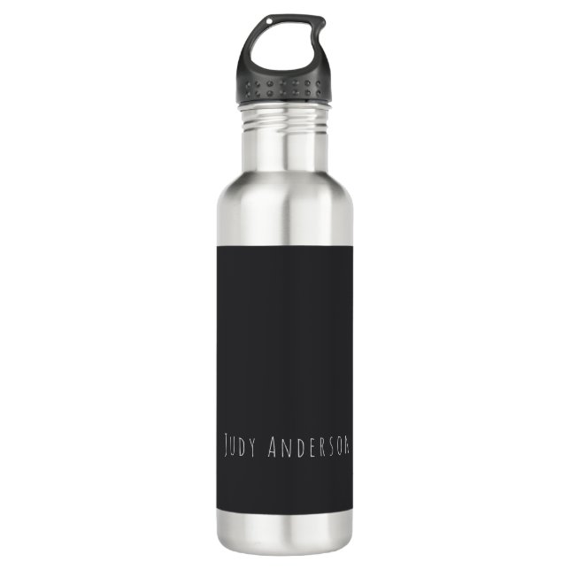 Matte Black Beruflich Schlicht Modern Eleganter Na Edelstahlflasche (Vorderseite)
