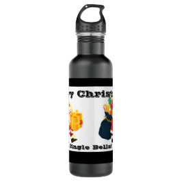 Matte Black Farbe Weihnachten Wünsche gedruckt 24 Edelstahlflasche