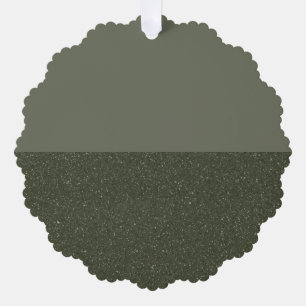 Matte & Glitzer Moss Paper Ornament Card (Benutzer Karte