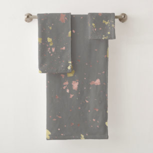 Matte Gold et Rose Gold Flakes gris foncé chaud