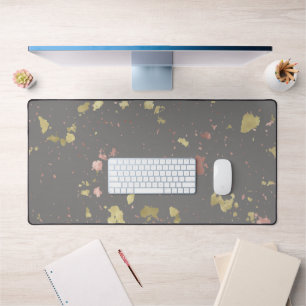 Matte Gold et Rose Gold Flakes Warm Dark Grey