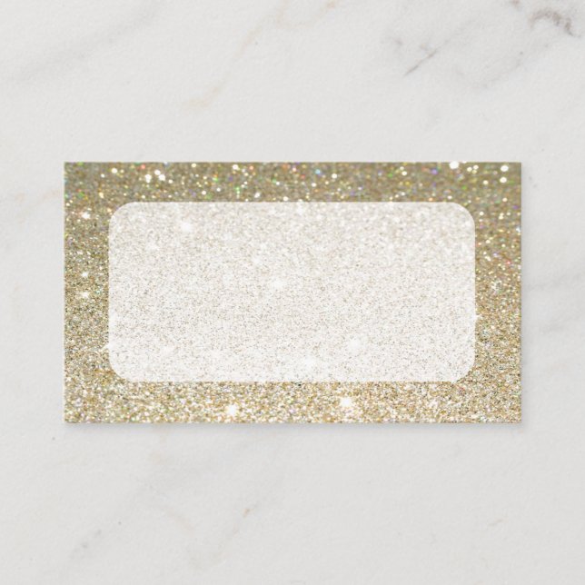 Matte gold glitzernde Visitenkarten oder RSVP-Kart Begleitkarte (Vorderseite)